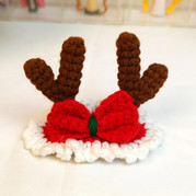 麋鹿发夹  圣诞主题节日派对装饰毛线DIY发夹编织视频教程