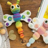 蜻蜓款（2-2）色彩丰富充满童趣的钩针婴儿手摇玩具视频教程