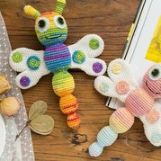 蜻蜓款（2-2）色彩丰富充满童趣的钩针婴儿手摇玩具视频教程