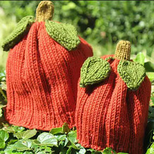  Pumpkin hat南瓜亲子帽 可以织家庭款的的棒针毛线帽织法图解教程