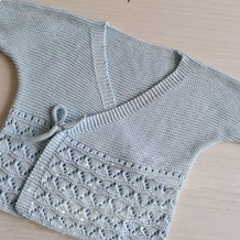 婴儿对襟衣 有机棉编织宝宝棒针系带和尚服毛衣