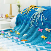 海洋主题钩针童毯 家居编织视频教程