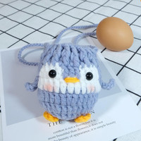 小企鹅蛋兜 可爱卡通动物造型钩针蛋袋端午立夏蛋兜编织视频教程