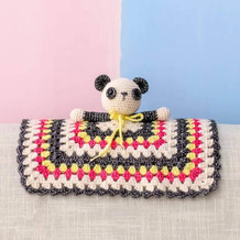 熊猫(10-4)卡通造型毛线DIY安抚巾新生宝宝礼物编织系列视频教程 