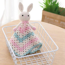兔子(10-5)卡通造型毛线DIY安抚巾新生宝宝礼物编织系列视频教程 