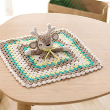麋鹿(10-7)卡通造型毛线DIY安抚巾新生宝宝礼物编织系列视频教程 