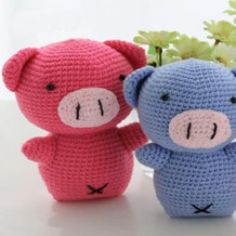 小猪玩偶(2-1)毛线DIY可爱钩针玩偶编织视频教程