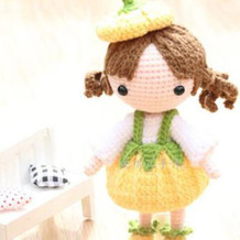 南瓜小妹(2-1)生动可爱钩针娃娃玩偶编织视频教程