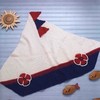 Sailboat Blanket帆船童毯 兒童棒針毯子編織圖解