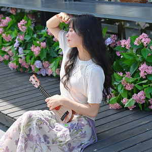 流螢 云帛真絲蕾絲花樣女士棒針短袖