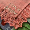 LOVE BABY 简约实用蕾丝花边棒针宝宝盖毯