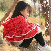 云蘿小斗篷 可愛的兒童鉤針連帽斗篷編織視頻教程