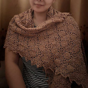 优雅唯美钩针三角拼花梯形披肩