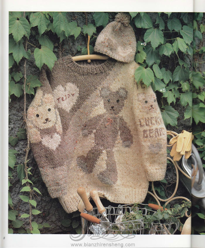 大头熊毛衣图案编织图片