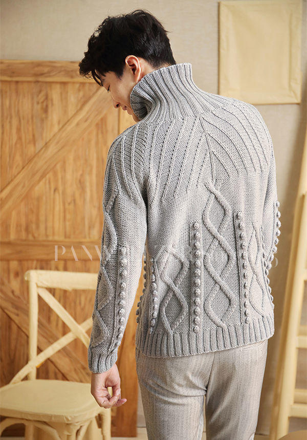 男士编织毛衣简单图图片