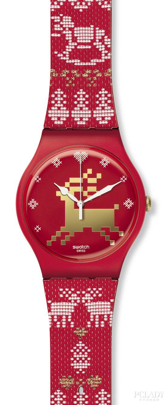 斯沃琪圣诞限量手表图片