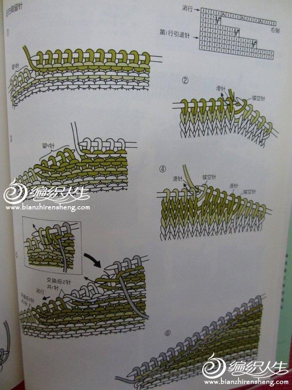 斜纹针编织法图片
