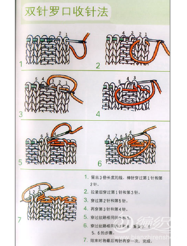 双螺纹麻花织法图片