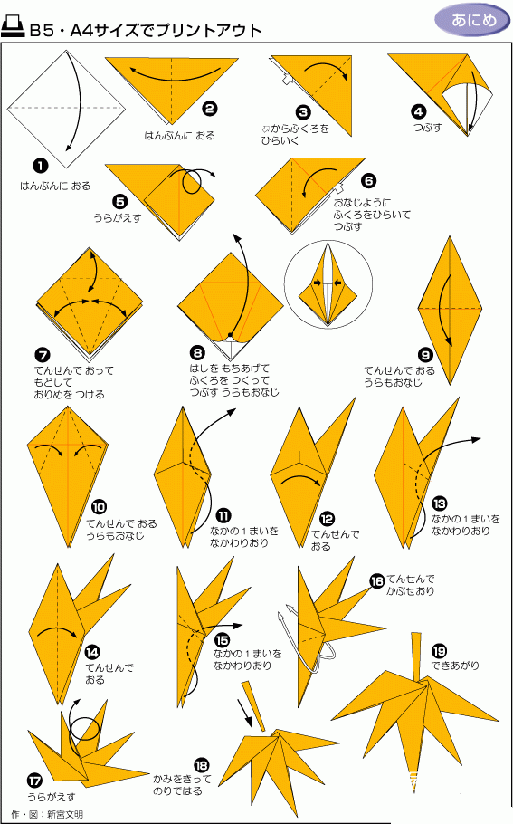 手工折纸枫叶的教程图解